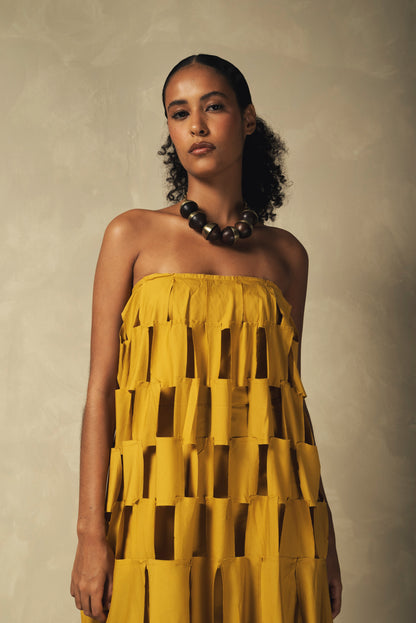 Vestido Retalhos Tomara que Caia